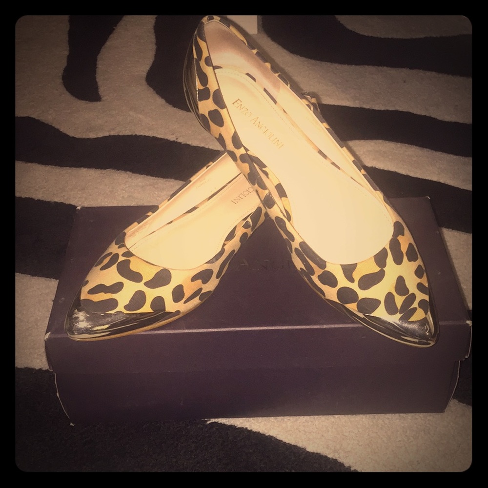 ENZO LEOPARD FLATS - Size 9.5